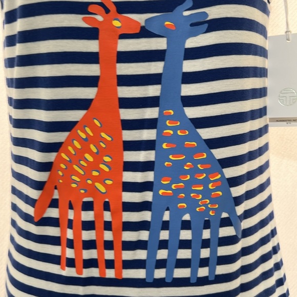 Tory Sport Kissing Giraffes Tank Top Size Small - Picture 2 of 8